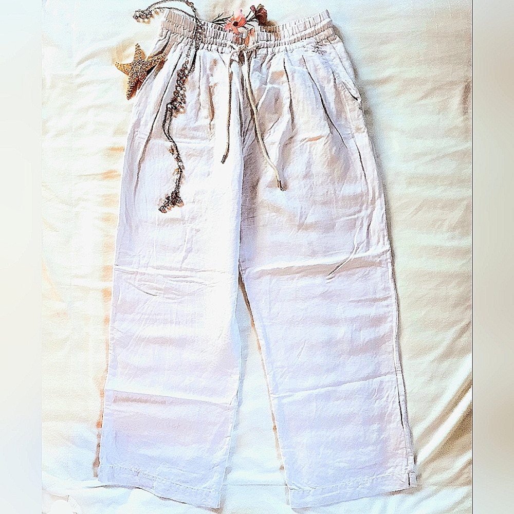 DYNAMITE Neutral Linen Pants, Long